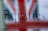 The word Equities is written on a window behind which we can see the Union Jack